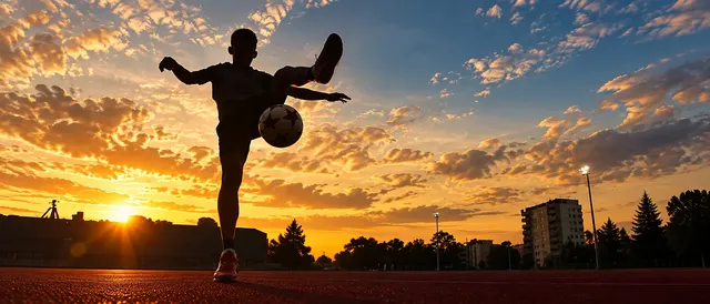 Silhouette im Sonnenuntergang